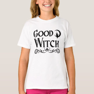 T-shirt Bonne Chouette de sorcière Halloween noir et blanc