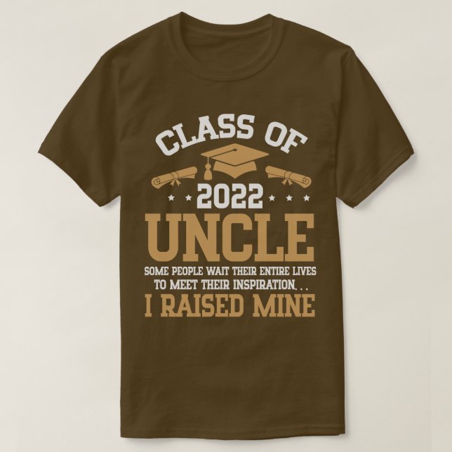 T-shirt Bonne Classe Étudiante Senior De 2022 Day Oncle I  (Design devant)
