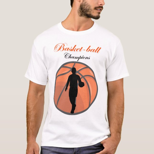 T-SHIRT BONNE CONCEPTION BASKIT BALL CHOMPIONS (Devant)