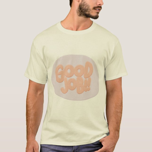 T-shirt Bonne conception de typographie 3D pour Job. (Devant)