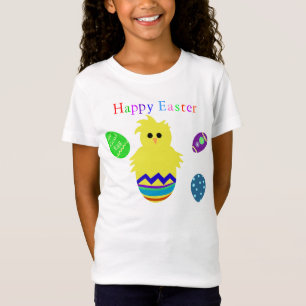T-Shirt Bonne Couleur d'oeufs de Pâques Poussins Colorés