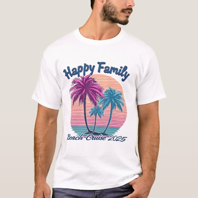 T-shirt Bonne croisière sur la plage familiale 2025 (Devant)