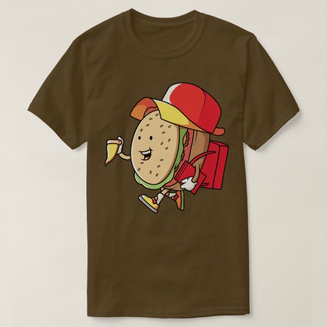T-shirt Bonne école Hamburger (Design devant)