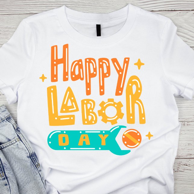 T-shirt Bonne et joyeuse fête du travail (Créateur téléchargé)