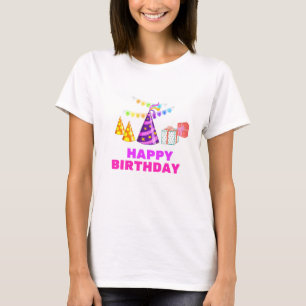 T-shirt Bonne fête d'anniversaire Casquettes et cadeaux fi