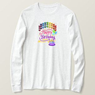 T-shirt Bonne fête d'anniversaire Dames Long Sleeve Tee