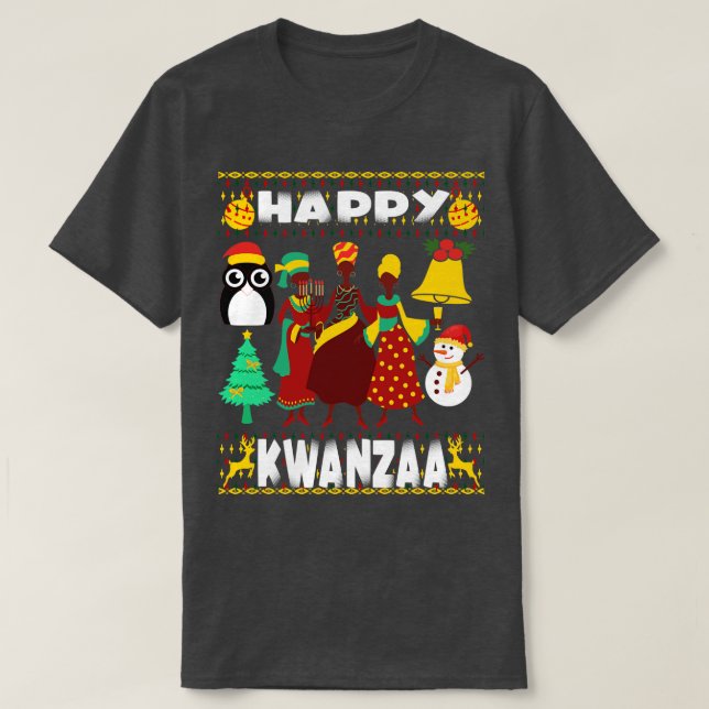 T-shirt Bonne fête de Kwanzaa Patrimoine noir Culture (Design devant)