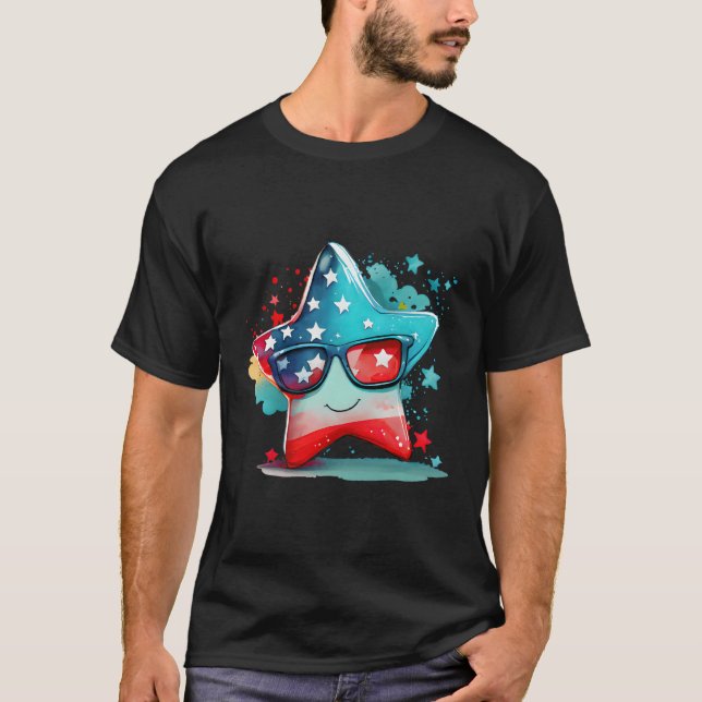 T-shirt Bonne fête de l'indépendance 2023 Bonne 4 juillet  (Devant)