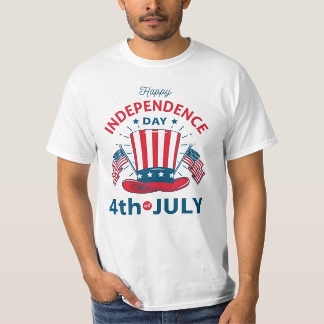 T-shirt Bonne fête de l'Indépendance - 4 juillet fête (Devant)