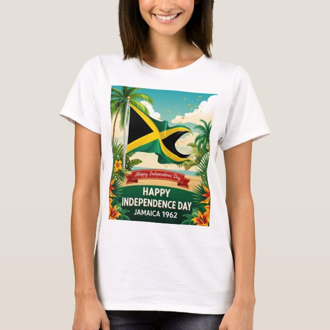 T-shirt Bonne fête de l'Indépendance Jamaïque 1962 Fière T (Devant)