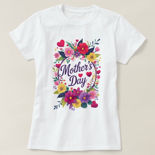 T-shirt Bonne fête des mères (Design devant)