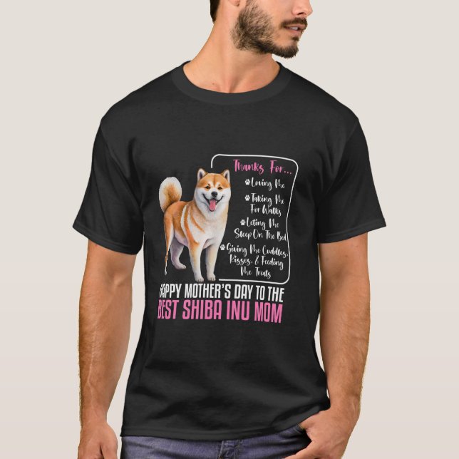 T-shirt Bonne fête des mères au meilleur Shiba Inu Maman S (Devant)