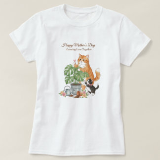 T-shirt Bonne Fête des Mères Chats Jardinage Amour Ensembl