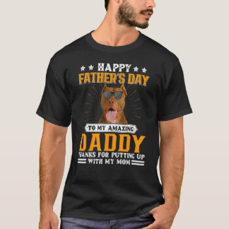 T-shirt Bonne Fête des pères American Pit Bull Dog Papa po