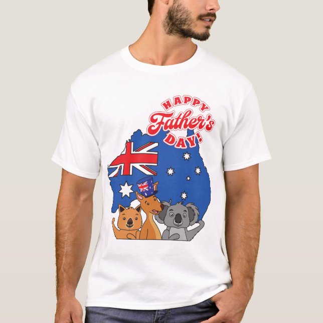 T-shirt Bonne Fête des pères Australie (Devant)
