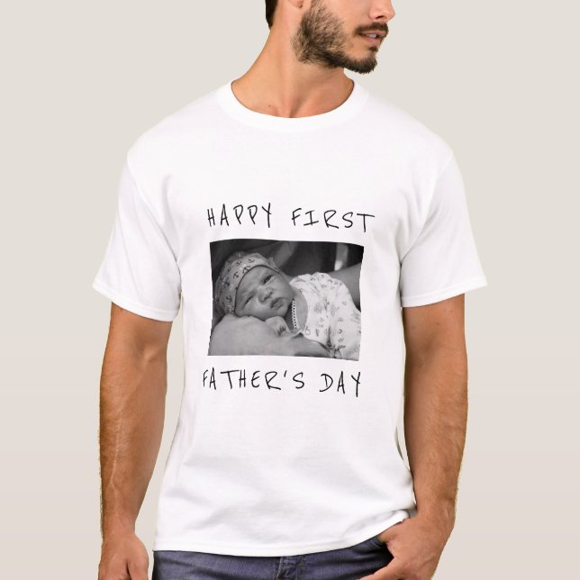 T-shirt Bonne Fête des pères Nouveau papa Photo (Devant)