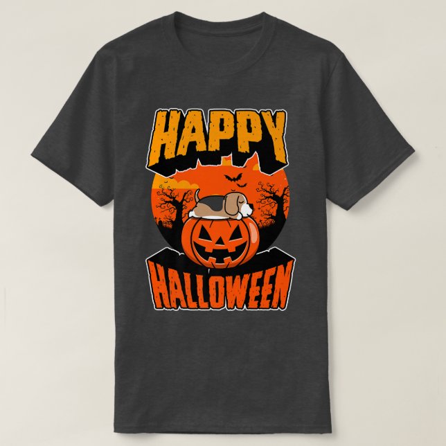 T-shirt Bonne fête d'Halloween mignonne Napping Kawaii Bea (Design devant)