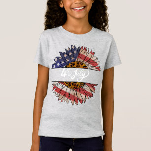 T-shirt Bonne fête du 4 juillet pour filles