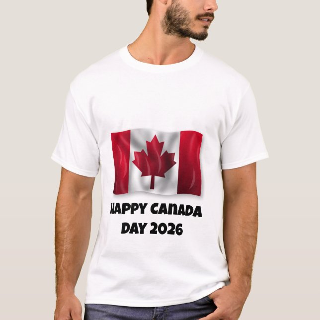 T-Shirt Bonne Fête du Canada pour hommes (Devant)
