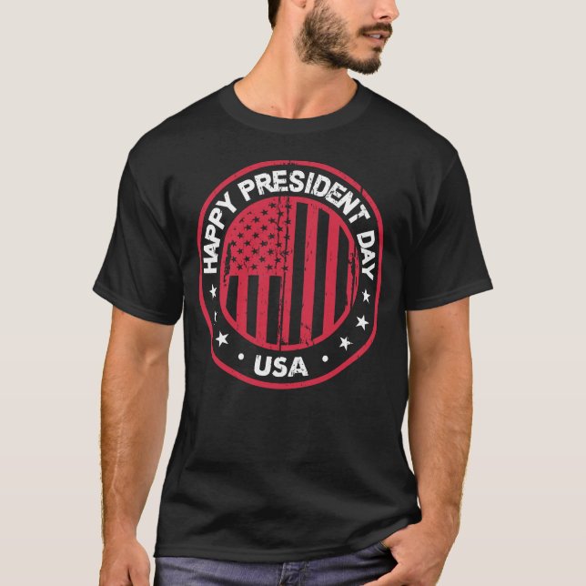 T-shirt Bonne fête du Président USA (Devant)