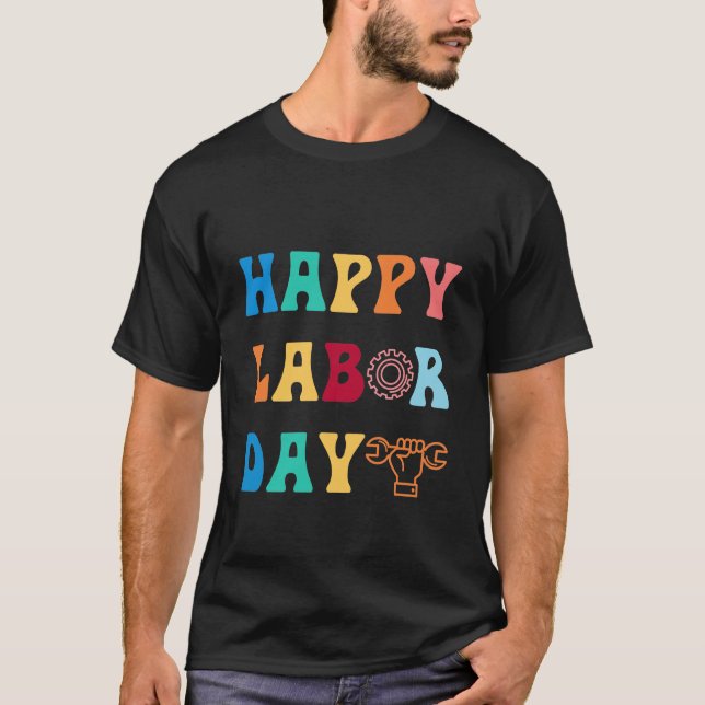 T-shirt Bonne Fête Du Travail Pour Hommes Femmes Enfants (Devant)
