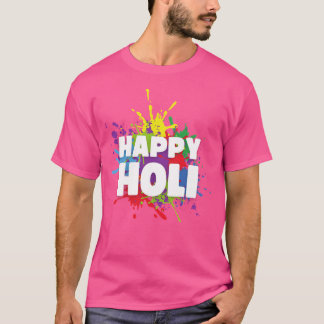 T-shirt Bonne fête Holi de couleur, célébrez cette fête hi