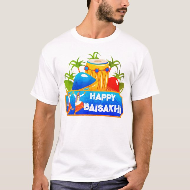 T-shirt Bonne fête indienne de Baisakhi (Devant)