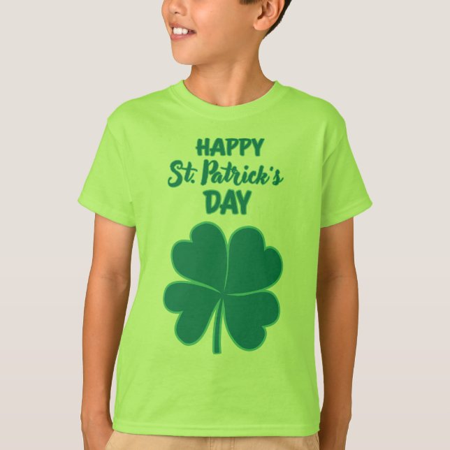 T-shirt Bonne feuille de trèfle St. Patrick's Day (Devant)