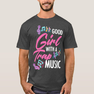 T-shirt Bonne Fille Avec Un Rapper HipHop Rap Musique rap 