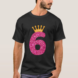 T-shirt Bonne Filles Anniversaire 6E Fête 6 Ans Anniversai