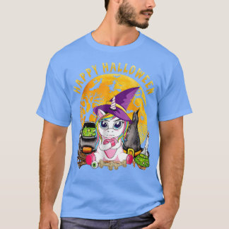 T-shirt Bonne Halloween Unicorn Witch Funny Halloween Coût