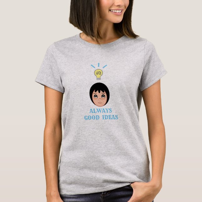 T-shirt Bonne Idée Ampoule (Devant)