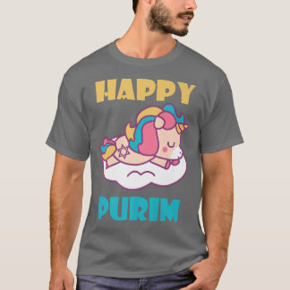 T-shirt Bonne Idée de costume Purim Enfants Unicorn Juifs