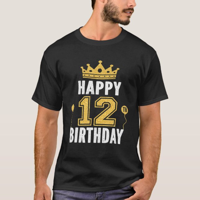 T-shirt Bonne Idée Du 12E Anniversaire Pour Les Garçons De (Devant)