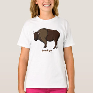 T-shirt Bonne illustration de bison américain