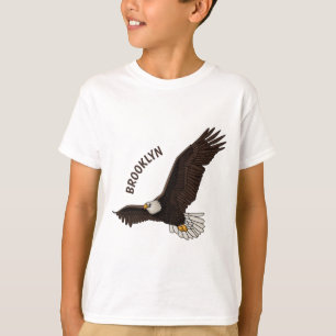 T-shirt Bonne illustration de dessin d'aigle à chauve-sour