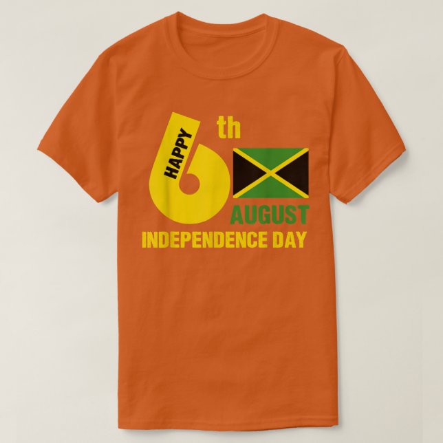 T-shirt Bonne Indépendance Jamaïque Est 6 août 1962 Jam (Design devant)