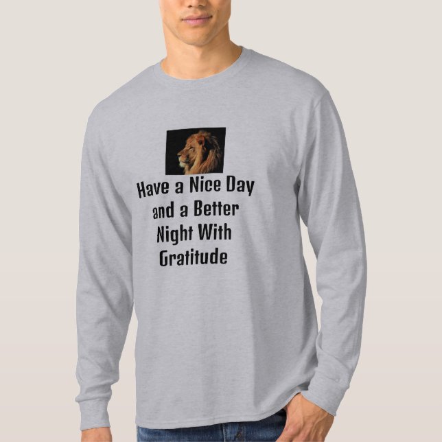 T-shirt Bonne journée et une meilleure nuit avec gratitude (Devant)
