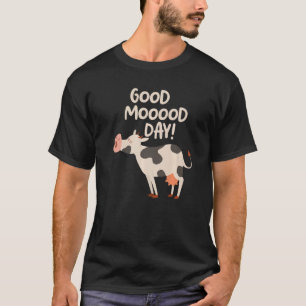 T-shirt Bonne journée humeur vache visage moo mignon vache