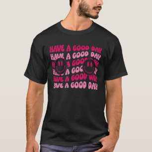 T-shirt Bonne Journée Rétro Hommes Femmes Enfants Sourire