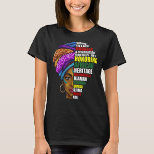 T-shirt Bonne Kwanzaa Femmes Africaines Célébration Kwanza