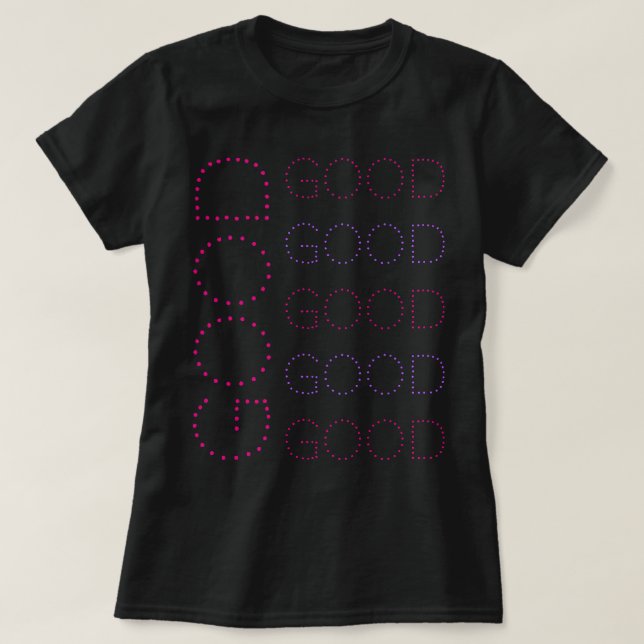 T-shirt BONNE Lavande Et Pink Chic Typographie Dotée (Design devant)