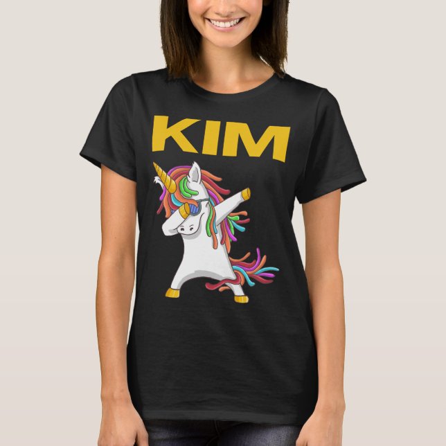T-shirt Bonne licorne - Nom Kim (Devant)
