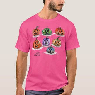 T-shirt Bonne main Citrouille Halloween dessinée