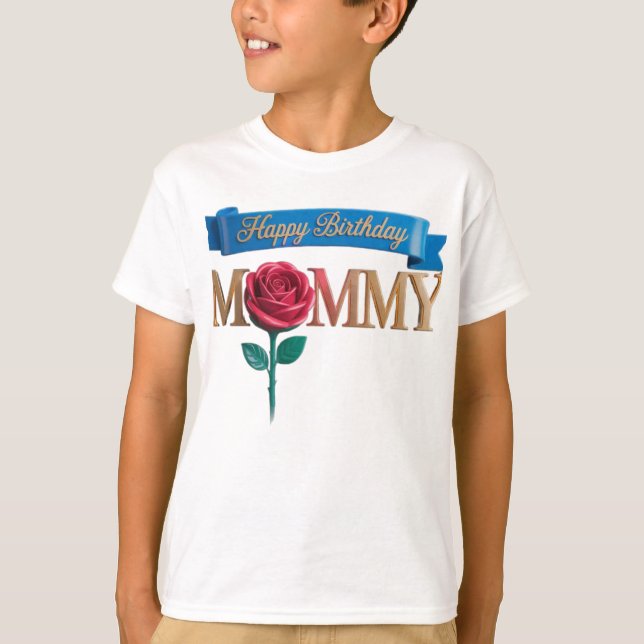 T-shirt Bonne maman d'anniversaire (Devant)
