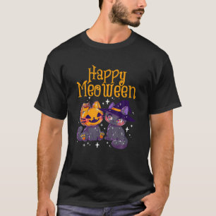 T-shirt Bonne Meoween sorcière chats mignonette Halloween