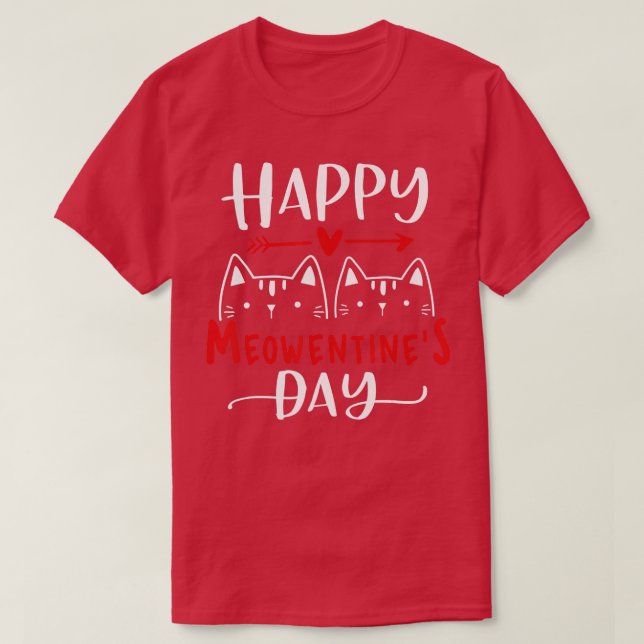 T-shirt Bonne Meowentines Jour Funny Valentines Jour Chat  (Design devant)