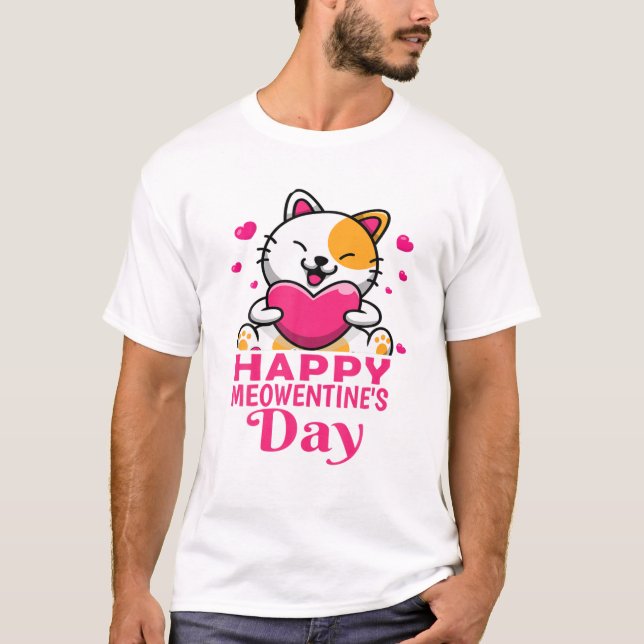 T-shirt Bonne Meowentines Journée Couples mignons Valentin (Devant)