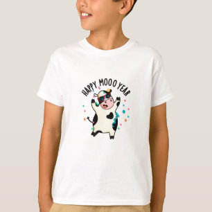 T-shirt Bonne Moo Année Funny Cow Pun