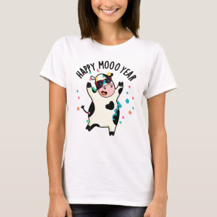 T-shirt Bonne Moo Année Funny Cow Pun